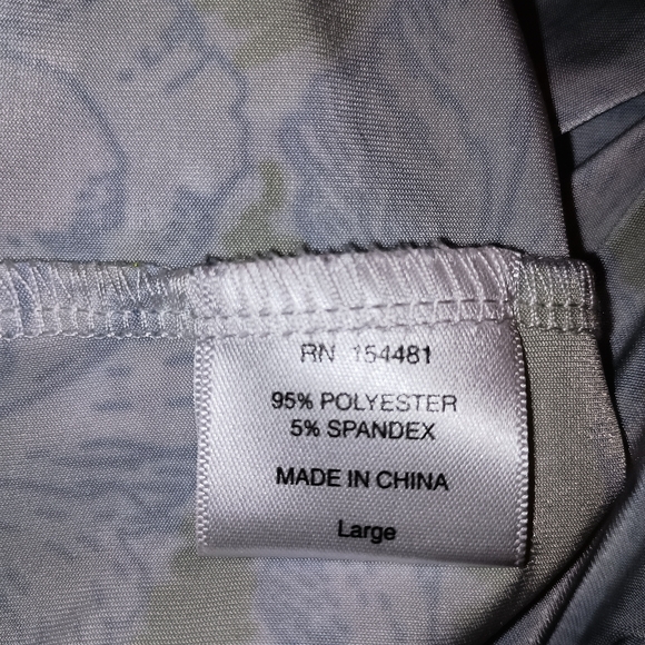 Jean Pierre Klifa Paris Floral Blue green Floral Print Lily Dress size l… - Picture 10 of 10